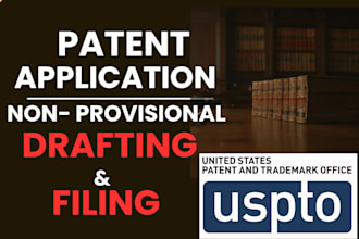 file a patent application, utility and design, as your licensed attorney