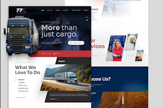 build transport, travel, trucking, freight broker, cargo, and logistics website