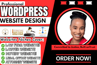 build wordpress website law firm lawyer attorney legal office notary advisory