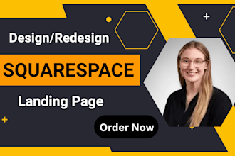 build a custom squarespace landing page, design and develop squarespace website