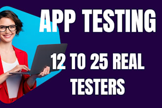 provide real 12 testers or 20 testers for google play console closed testing