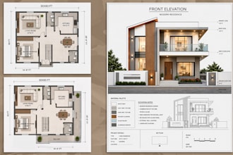 do autocad 2d floor plan, 3d floor plan design and architectural 3d rendering