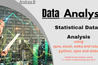 do statistical data analysis using spss, excel, weka and rstudio