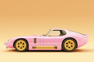 do 3d car modelling and 3d render, 3d vehicle design and 3d car animation