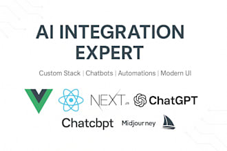 be your ai integration full stack developer for custom website development