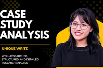 handle research and summary writing and case study analysis