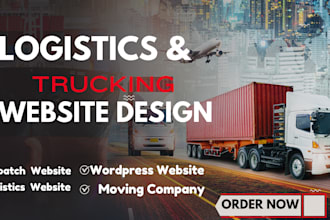 create logistic website trucking freight broker dispatch and travelling website