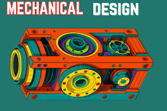 do cad design, 2d technical drawing 3d mechanical design in solid work fusion360