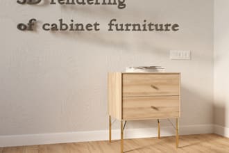 3d rendering of built in furniture
