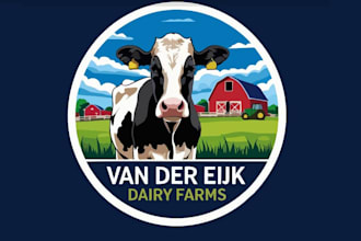 create professional vintage farm logo design