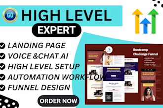 design gohighlevel workflows, SMS campaigns, and landing pages