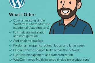 convert wordpress site to multisite network and fix all multisite issues