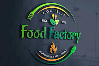 design fastfood burger pizza bbq catering restaurant logo
