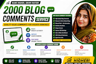 build 2000 high quality blogcomments backlinks