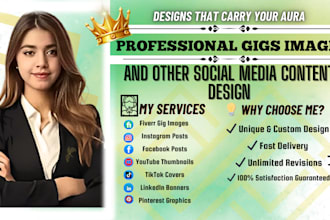 design eye catching fiverr gig images and social media posts