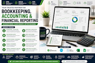 be your expert CPA acca cfa for bookkeeping accounting and financial reporting