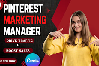 be your pinterest manager for pin design, ads, SEO and account setup