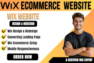 wix ecommerce website design, wix online store, wix landing page, wix redesign