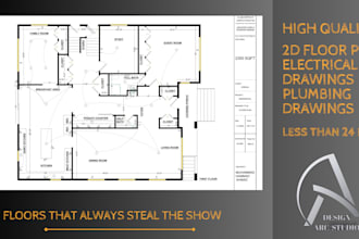 draft 2d architectural floor plans from sketch, image or PDF