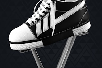 create wearable 3d footwear, sneakers, 3d sneakers ready for 3d printing