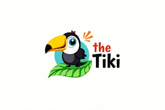 create amazing tiki toucan mascot logo for you with unlimited revisions