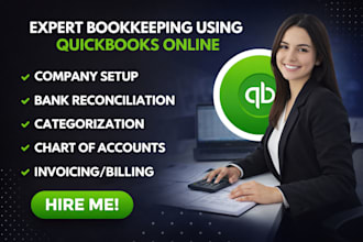 quickbooks online bookkeeper reconciliation, cleanup