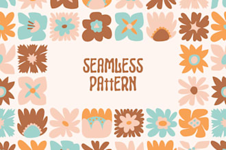 create vector seamless textile repeat pattern design