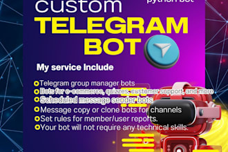 create an advanced telegram bot for your company or group