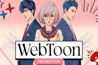 do organic and viral webtoon promotion, wattpad, manga, tapas to target audience