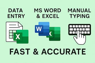 do fast data entry, PDF to word or excel conversion
