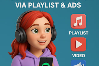 do organic stream music video spotify playlist ads promotion