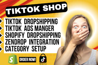 tiktok shop setup tik tok dropshipping marketing ads manager zendrop integration