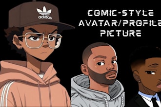 draw your custom comic avatar or profile picture