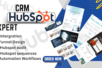 setup hubspot CRM automation, ai agent ghl, zoho sites landing page, hubspot web