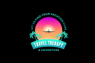 design classic colorful travel agency logo