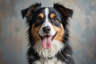 draw pet vector cartoon portrait for your dog, cat