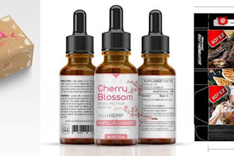 do product label design, cosmetic label design and packaging design