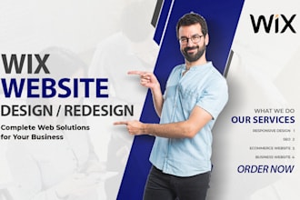 build your wix website design, wix redesign website or wix online store