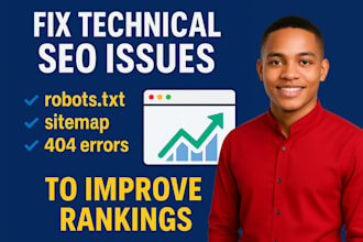 fix technical SEO issues like robotstxt sitemap 404 errors to improve rankings