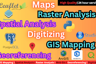 do spatial analysis and gis mapping in qgis , arcgis
