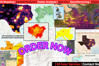 do spatial analysis and gis mapping in qgis , arcgis