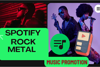 do spotify heavy rock metal music promotion to 900 active metal playlist curator