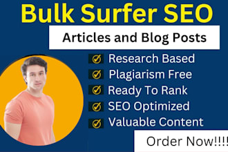 craft surfer SEO bulk articles and blog posts for google adsense approval