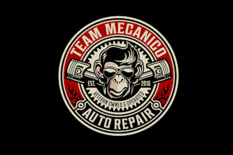 design mascot team mechanic brand logo