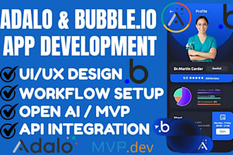 bubble io saas developer bubble crm weweb mvp  bubble adalo glide buildfire app