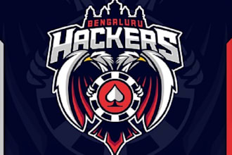 design elegant esport team or hackers logo