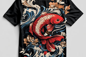 create cute t shirt and merch design for you