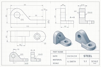create accurate cad modeling, and technical drawings and schematics
