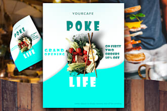 do food flyer design, restaurant flyer design or poster