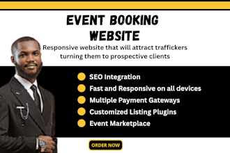 create ticket selling website, events website and ticket booking website